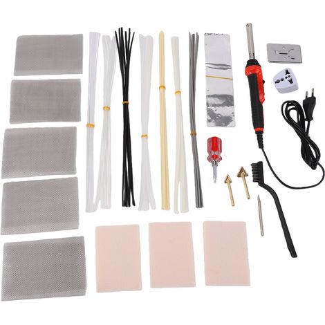 Kit di saldatura per plastica per la riparazione di paraurti auto, saldatrice da 100W con ugello in acciaio inox, 56 elettrodi, ABS, PU, TPO, PP, PA, PE, PC (1/5)