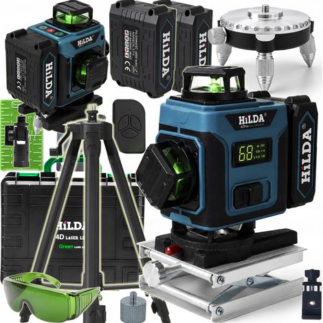 Niveau laser Hilda 16 lignes croisées 4D PRO + trépied 1,6 m (1/5)