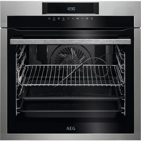 AEG – Four électrique encastrable 71L – Acier inoxydable – Autonettoyant pyrolyse – Écran LCD tactile – Classe A+ (1/4)