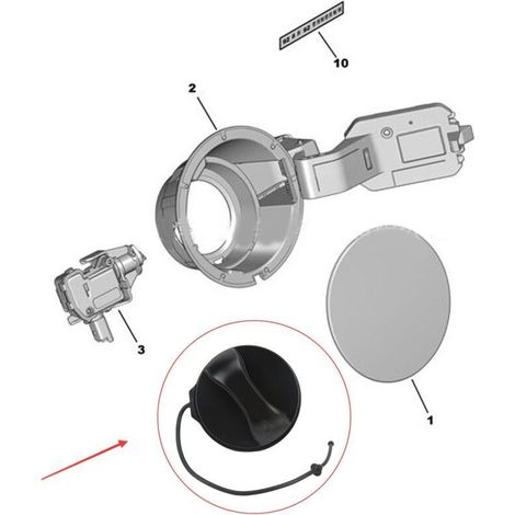 Tappo serbatoio carburante 1609818980, accessorio auto di ricambio per Peugeot 301 2008 3008 308 408 508 (1/4)