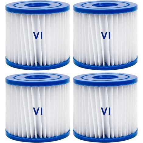 Set mit 4 Spa-Filtern vom Typ VI und VI-Kartuschenfilter für Bestway Lay-Z-Spa, Spa-Filter vom Typ VI (1/5)