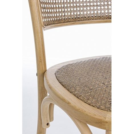 Sedia Legno Bianco Vintage da Interno - CATA - Colore: Marrone (1/5)