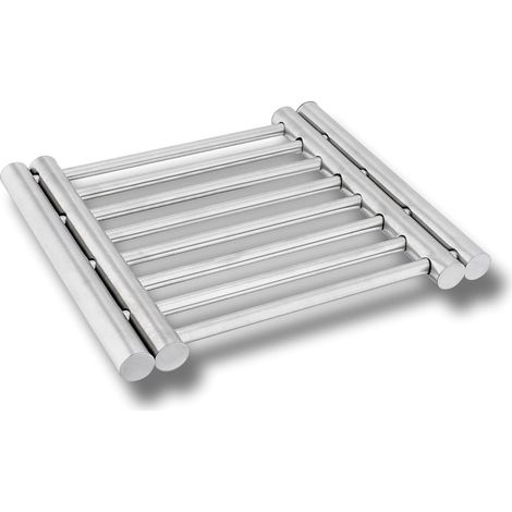 Dessous de Plat Extensible de 23 à 38cm en Acier Inoxydable (1/4)
