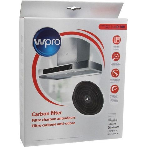 Filtre charbon rond type 180 CR300 (à l'unité) (51055-2041) (CR300) Hotte AIRLUX, ARISTON HOTPOINT, ROSIERES, CANDY, INDESIT, FA