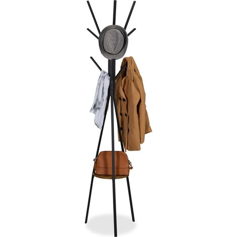 Perchero con estante, 6 ganchos, diseño de árbol