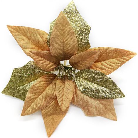 Noël Sapin Décoratif Fleurs en Tissu Simulation Lot de 3 Ornements pour Fêtes (1/5)