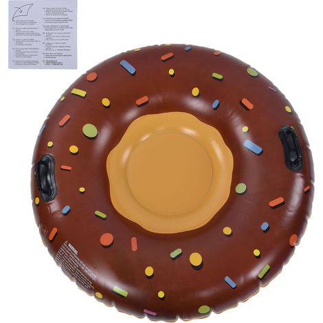 Luge gonflable en PVC pour adulte, élégante et raffinée, idéale pour le ski en extérieur, couleur café. (1/5)