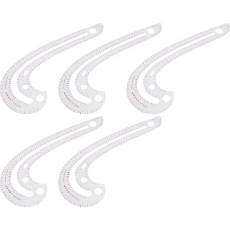Règle à virgule 3234, 5 pièces, pour la conception de vêtements, l'art et le dessin de bandes dessinées. (1/5)