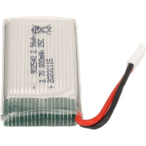 Batterie pour drone quadricoptère radiocommandé 3,7 V 800 mAh, batterie lithium rechargeable avec prise XH2.54 pour Cheerson CX-30 (1/5)