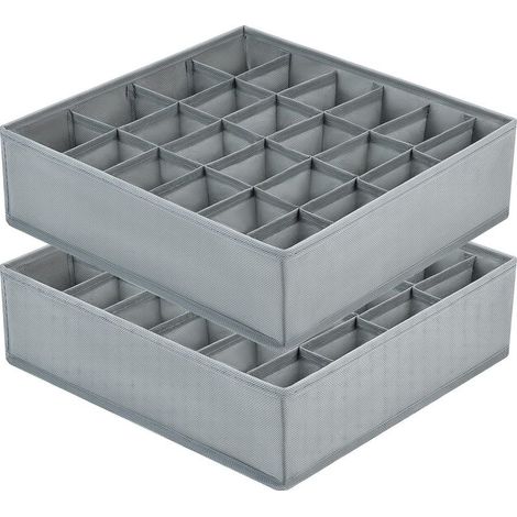 Boîte de rangement pliable compartimentée avec séparateurs, idéale pour ranger les sous-vêtements et organiser vos placards de façon pratique et ordonnée (1/5)