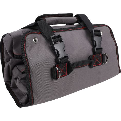 Sac à outils enroulable pour électricien et charpentier, pochette de rangement portable à plusieurs poches, en tissu Oxford épais et imperméable. (1/5)