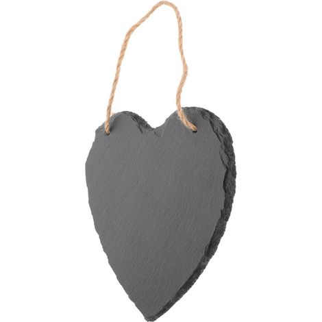 Étiquettes pour plantes en ardoise en forme de cœur avec double trou 20 cm x (1/5)