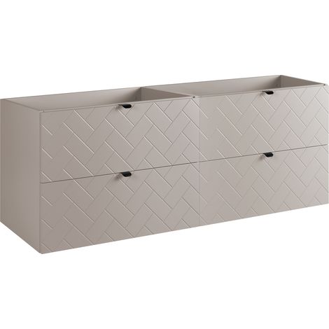Mobile da bagno, Cashmere, 160 x 57 x 46 cm, Maniglie Nere (1/4)