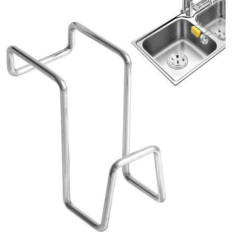 Porta spugne per lavello, porta spugne doppio per lavello, organizer da parete per piccoli spazi, appartamenti, camper (1/4)