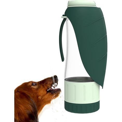 Distributeur d'eau pour chien - Gourde portable de 300 ml, idéale pour les voyages, les promenades, la randonnée, le camping, les (1/5)