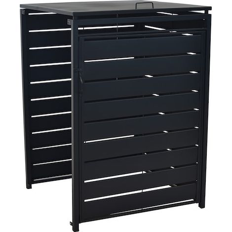 Mülltonnenabdeckung Anbau klein Aluminium/Stahl