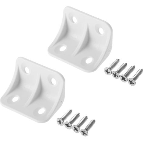 Lot de 20 équerres d'angle en plastique blanc pour étagère de placard 3,6 x 2,4 x 2,4 cm (L x l x H)