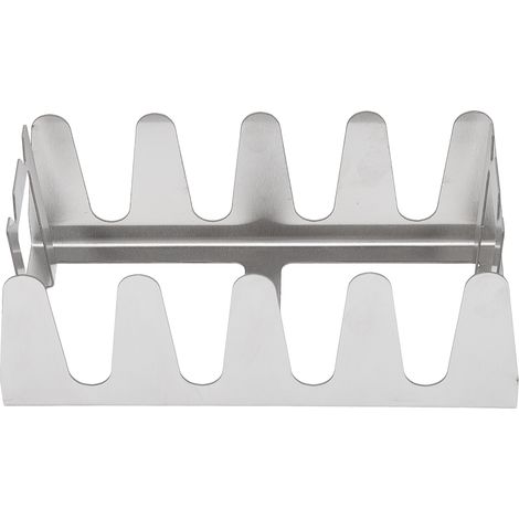 Support à gril en acier inoxydable portable multifonction pour côtes levées, idéal pour barbecue en plein air, camping et jardin. Dimensions: 19.5x9.8x7.6cm. (1/5)