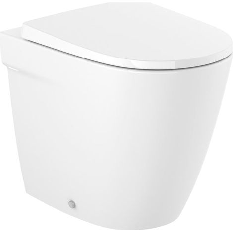 ROCA A347687000 ONA Inodoro Rimless Para Tanque Alto o Cisterna Empotrada Blanco - Asiento: Caida Amortiguada - ref: A347687000+A801E12001