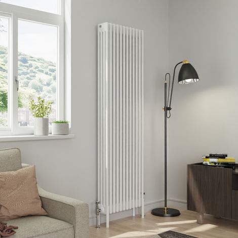 Warmehaus Traditional 4 Column White Radiator Cast Iron Style Radiators 1800 x 560mm