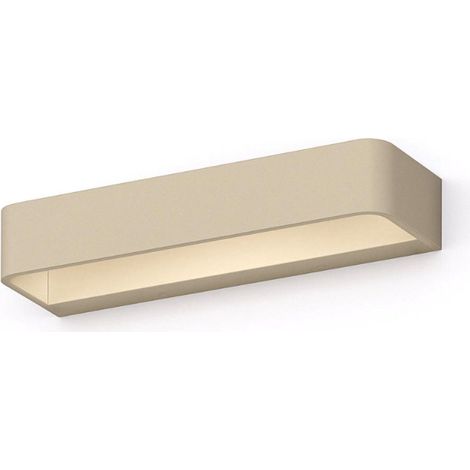 Applique moderno top light smart 1232 31 led cct switch alluminio biemissione, colore sabbia
