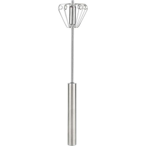 Fouet de cuisine en acier inoxydable fouet mélangeur à main de rotation semi-automatique fouet pour mousseur à lait et batteur à oeufs Accueil cuisine pour battre mélange outil de cuisson Mélanger Mél (1/5)