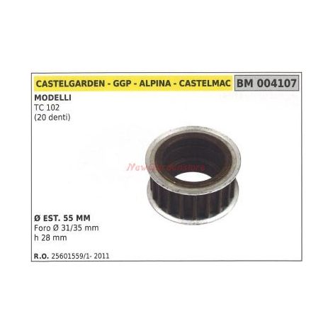 Puleggia per rasaerba tosaerba tagliaerba TC 102 20 denti ALPINA 004107