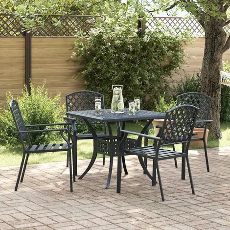 vidaXL Garden Chair 4 pcs Anthracite 56 x 65 x 89 cm Steel