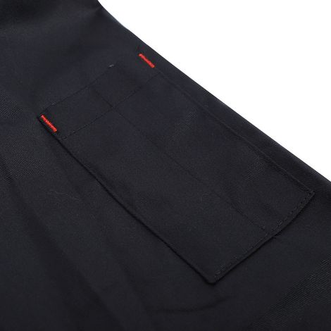 Lot de 2 tenues de cuisine vintage unisexe, veste de chef manches longues et tablier noir (XXL) (1/5)
