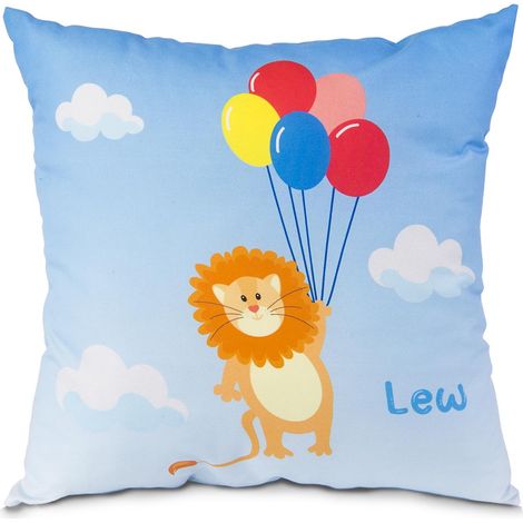 Almohada infantil de 40x40 cm con el signo zodiacal de tu hijo/a: Leo. (1/4)