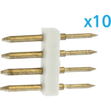 X10 Spina 4 Pin RGB Passo 12mm per Collegamento Bobina Led RGB 220V con Alimentatore (1/2)