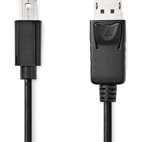 Cable mini DisplayPort  DisplayPort 1.2  Mini DisplayPort Hane  DisplayPort Hane  21,6 Gbps  Níquel plateado  2,00 metros  Redondo  PVC  Negro  Etiqueta (1/3)