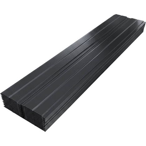 Lot de 6 sous-faces aluminium noir graphite – habillage toiture et débords – pose facile – fabrication française