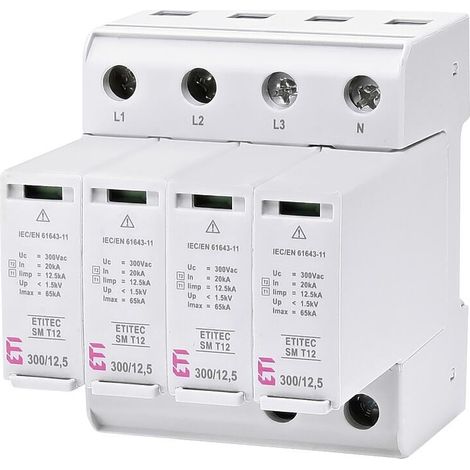 parafoudre combiné ETI ETITEC SM T12 300/12,5 4+0, REG