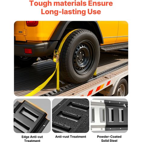 Kit rail sanglage E-track acier, 4 rails 0,4 m + 21 accessoires: 2 sangles tendeur, 4 anneaux O, 4 anneaux D, 2 fentes, 8 bouchons, sac, garages fourgons remorques (1/5)