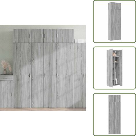 Hochschrank Grau Sonoma 70x42,5x225 cm Holzwerkstoff - Hochschrank - Hochschränke - Schrank Hoch - Schränke Hoch (1/5)