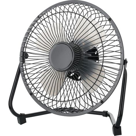 Jafari Metall-Standventilator Ø27cm 25W Schwarz - Jafari Metall-Standventilator Ø27cm 25W Schwarz (1/5)