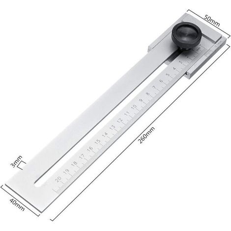 Jauge de marquage de 0-200 mm/0-250 mm Outil de mesure de 0,1 mm Outil de calibrage de 0.1 mm (200 mm)
