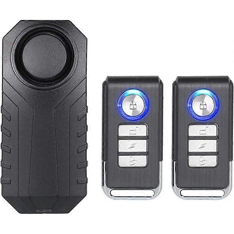 Alarma inalámbrica para moto XHX, con sonido súper potente de 113 dB y 7 niveles de sensibilidad (2 mandos a distancia incluidos). (1/5)