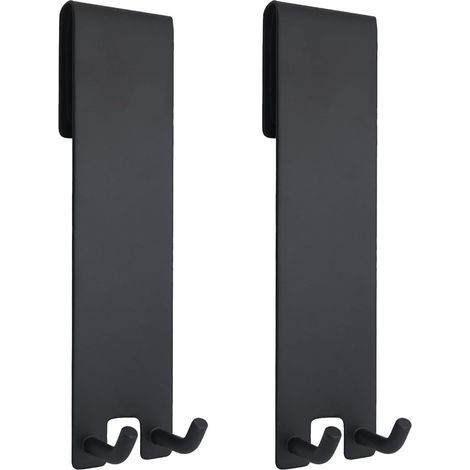 2-Piece Shower Door Hooks, No-Drill Towel Hanging Hooks, for Frameless Glass Shower Doors (1/5)