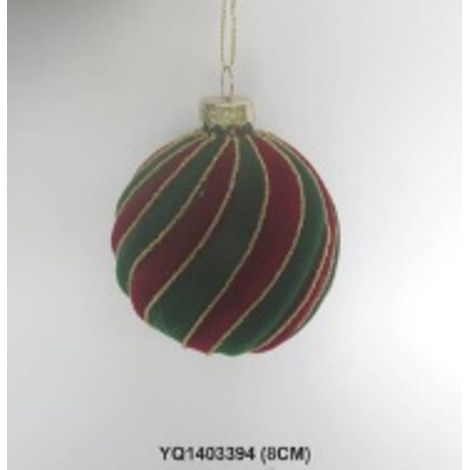 BDN VIDRIO 80MM VEL RAYA RG/VT - Feeric lights & christmas