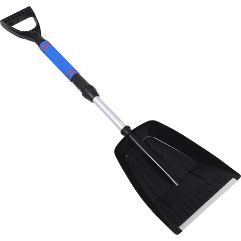 Pelle à Neige Télescopique Pliable en Alliage Bleu 9748B, Outil Multifonction Déneigement et Dégivrage d'urgence pour Voiture, Grattoir à Glace Réglable pour Allée et Jardin en (1/5)