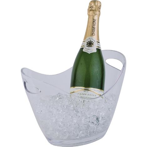 Seau à vin ou champagne transparent 2 bouteilles - 270 x 200 x 210 mm - APS