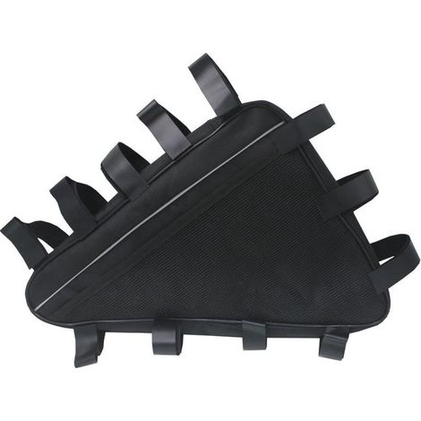 Bolsa para bicicleta,Bolsa triangular resistente de tela Oxford,Bolsa impermeable para cuadro de bicicleta para baterías de bicicletas eléctricas (1/5)