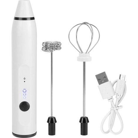 Mousseur à lait électrique portable pour café, chocolat chaud, lait écrémé. (1/5)