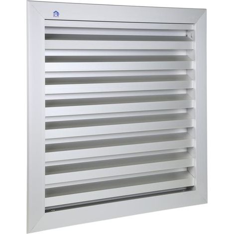 Renson – Grille aération VMC aluminium 500 x 500 mm – Moustiquaire inox 304 – Profondeur 28,5 mm – Surface libre 59%