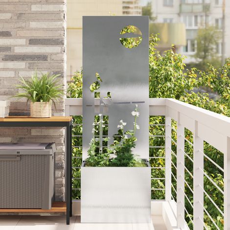 Pantalla de Privacidad para Jardín Calado Plata 50 x 140 cm vidaXL