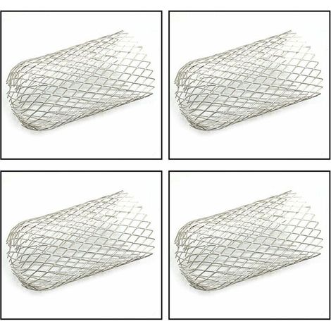 4 Pièces Crapaudines pour Gouttière D’Environ Filtres De Gouttière Grille Grillage Stop Feuille Crapaudine Crépine Pare Feuille Cache Gouttière Acier Inoxydable 6,69 X4.72Pouces (1/5)