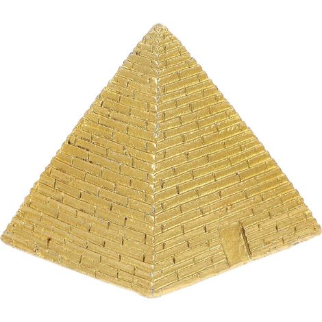 Petite pyramide égyptienne miniature en résine, décoration pour étagère ou meuble de rangement-5.30X5.30X5.30CM-Golden
