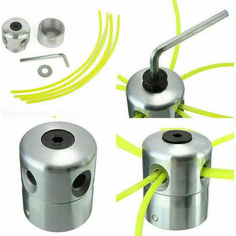 TESTINA ALLUMINIO UNIVERSALE DECESPUGLIATORE TOSAERBA TAGLIAERBA 4FILI 916